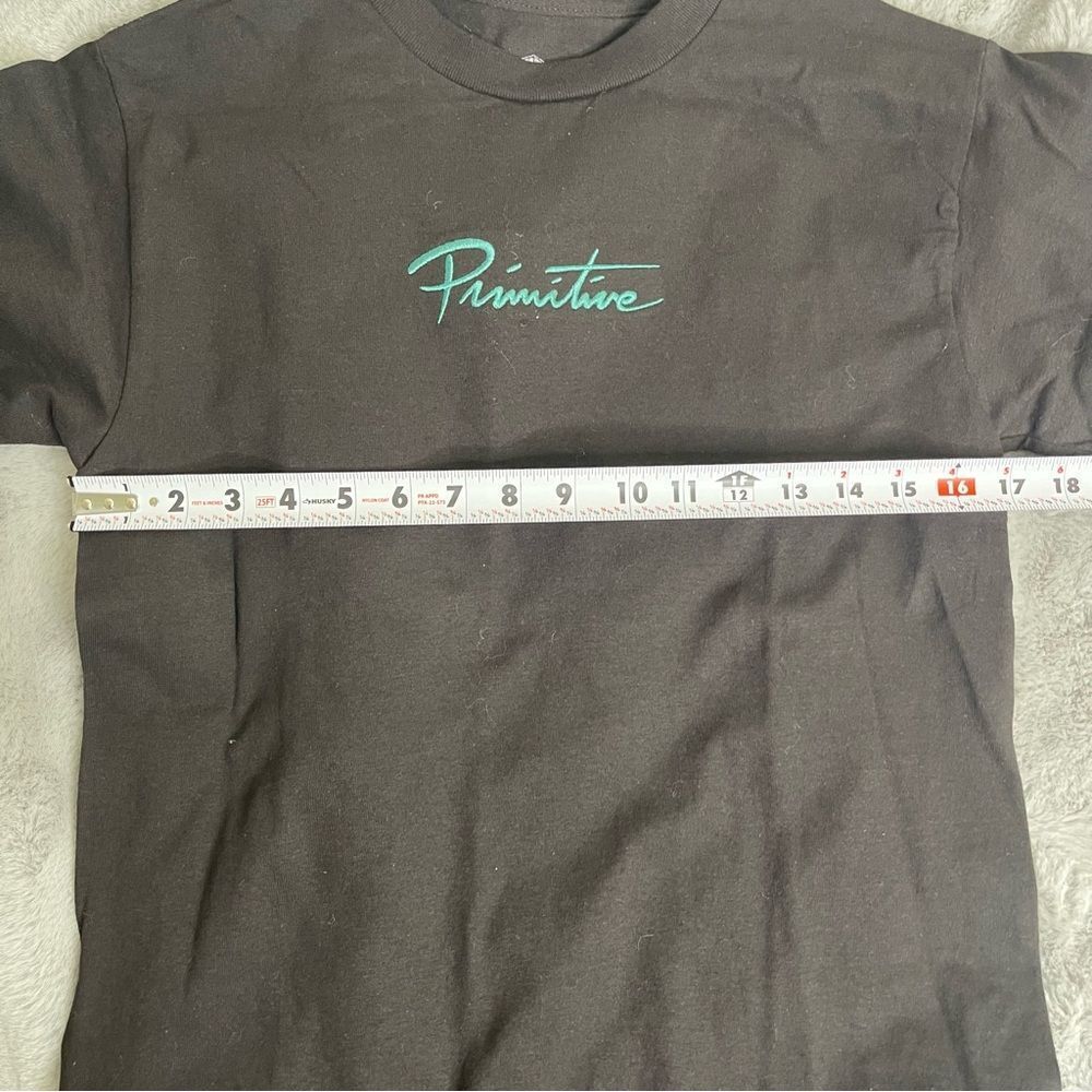 NWOT PrimitiveāMY HERO ACADEMIA Black T-Shirt with Teal Logo size XS - Picture 7 of 8